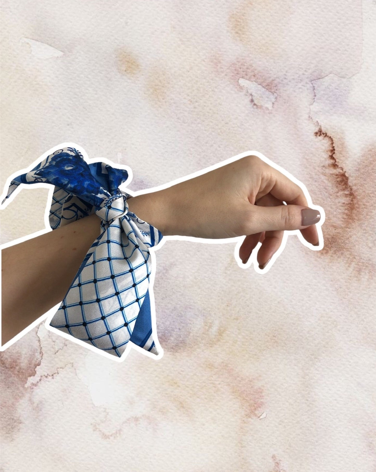 Silk Twill Set “Fragments of Blue”