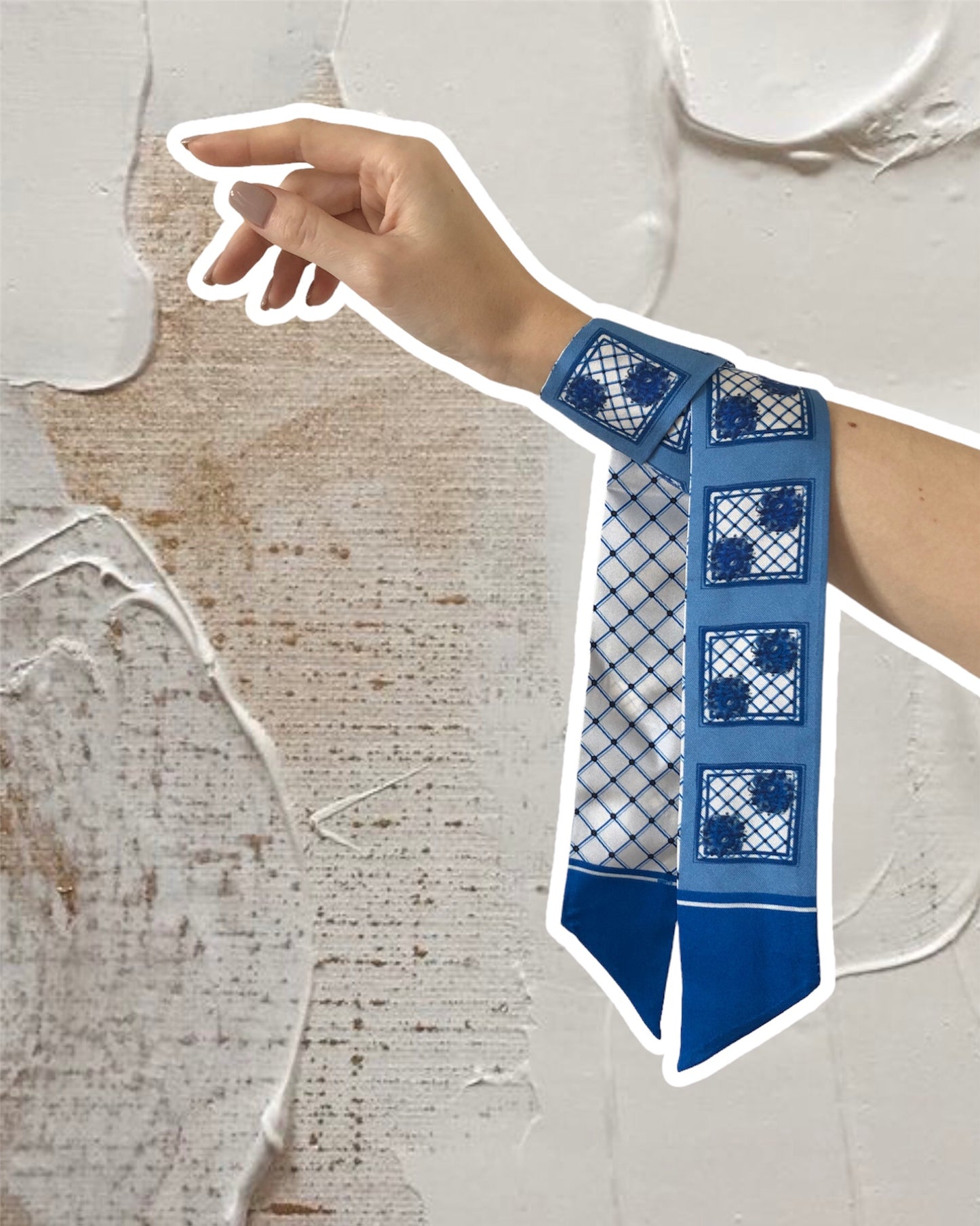 Silk Twill Scarf "Pane"