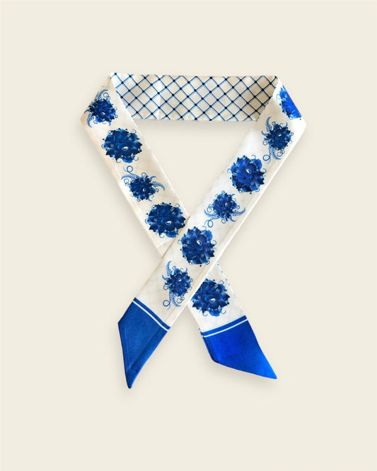 Silk Twill Scarf "Bouquet"